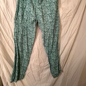 teal and baby blue beach pants XL